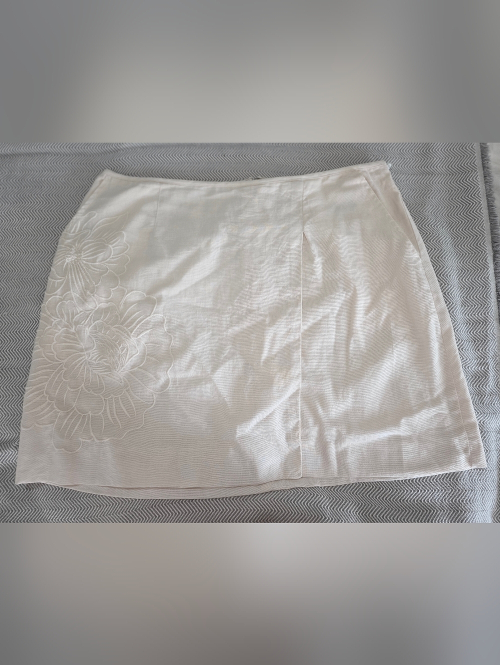 Parker White Cotton Skirt